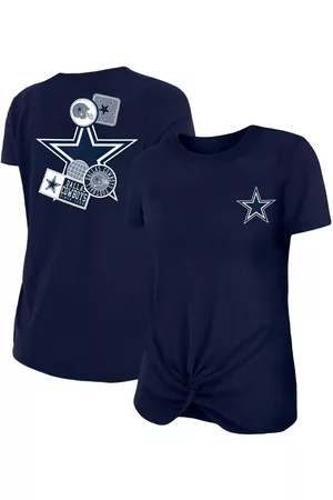 New Era Women Sports T-Shirts - Women's Dallas Cowboys Athletic Slub Front Knot T-shirt