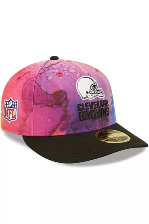 New Era Men Hats - Men's Pink, Black Cleveland Browns 2022 Nfl Crucial Catch Low Profile 59FIFTY Fitted Hat