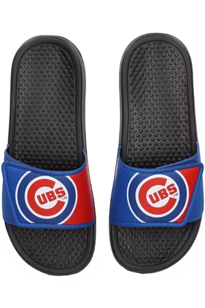 FOCO Girls Slide Sandals - Youth Boys and Girls Chicago Cubs Colorblock Big Logo Legacy Slide Sandals