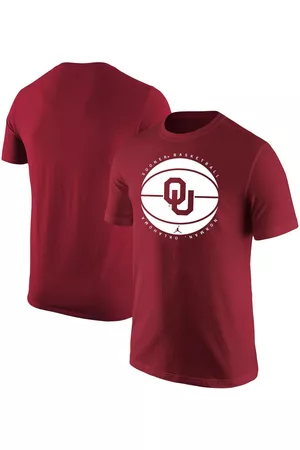 Jordan Men Sports T-Shirts - Men's Brand Oklahoma Sooners Basketball Logo T-shirt