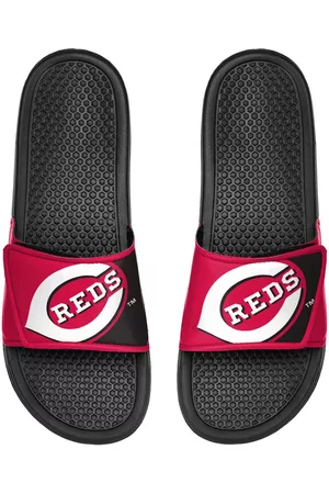 FOCO Girls Slide Sandals - Youth Boys and Girls Cincinnati Reds Colorblock Big Logo Legacy Slide Sandals