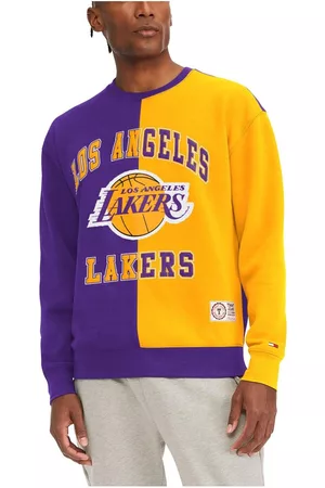 Tommy Hilfiger Men Sports Hoodies - Men's Purple, Gold Los Angeles Lakers Keith Split Pullover Sweatshirt