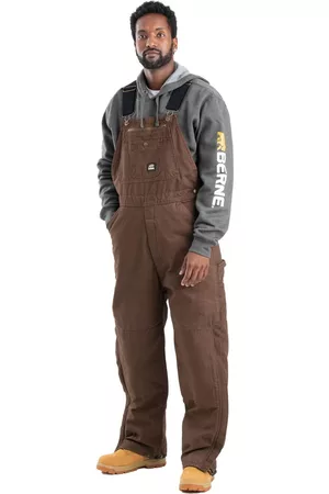 Berne Men Dungarees - Men's Heartland Insulated Washed Duck Bib Overall