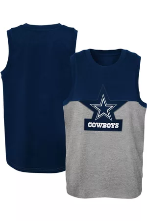 Outerstuff Boys Sports T-Shirts - Big Boys Navy and Gray Dallas Cowboys Revitalize Tank Top