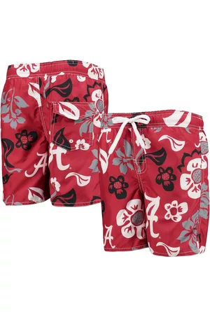 Wes & Willy Boys Swim Shorts - Big Boys Alabama Tide Floral Volley Swim Trunks
