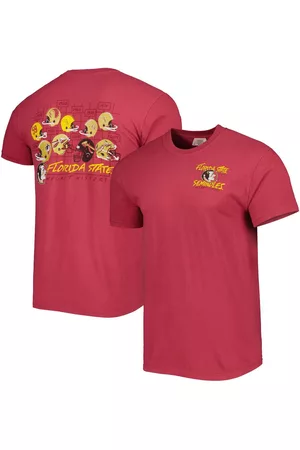 Image One Men Sports T-Shirts - Men's Florida State Seminoles Vault Helmet History Comfort T-shirt