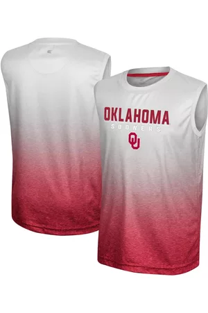 Colosseum Boys Sports T-Shirts - Big Boys White, Crimson Oklahoma Sooners Max Tank Top