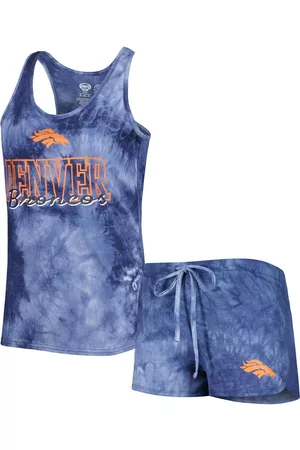 Concepts Sport Women Tank Tops - Women's Denver Broncos Billboard Scoop Neck Racerback Tank Top and Shorts Sleep Set