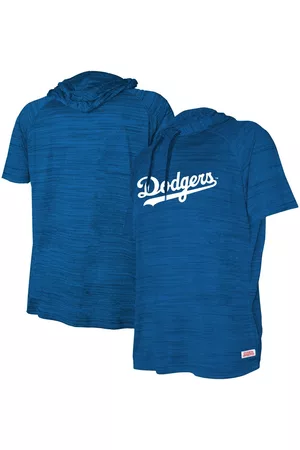 Stitches Boys Sports Hoodies - Big Boys Los Angeles Dodgers Raglan Short Sleeve Pullover Hoodie