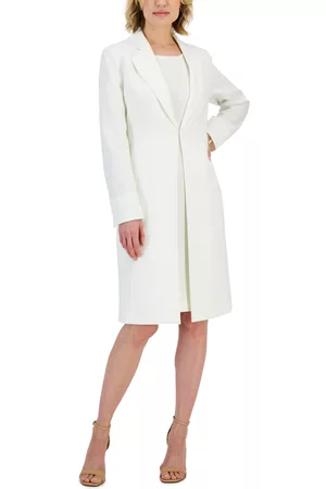 Le Suit Women Office & Work Dresses - Women's Crepe Topper Jacket & Sheath Dress Suit, Regular and Petite Sizes
