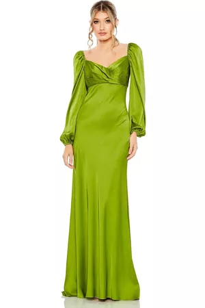 Mac Duggal Women Puff Sleeve & Puff Shoulder Dresses - Women's Ieena Sweetheart Neckline Puff Sleeve Gown