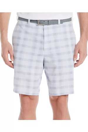 PGA Tour Men Plaid Shorts - Men's Moisture-Wicking Stretch Shadow Plaid 9" Golf Shorts