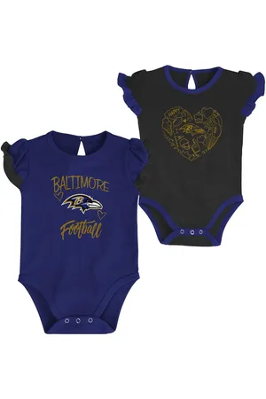 Outerstuff Newborn and Infant Boys and Girls Purple, Black Baltimore Ravens Too Much Love Two-Piece Bodysuit Set - Purple, Black