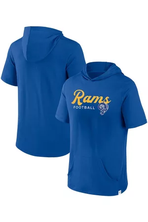 Fanatics Men Sports Hoodies - Men's Branded Los Angeles Rams Offensive Strategy Short Sleeve Pullover Hoodie