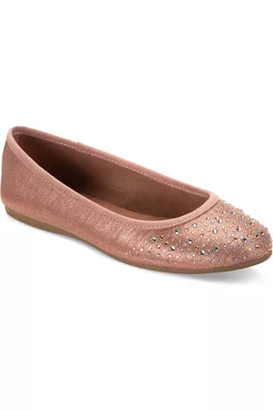 Macy's gold flat on sale shoes