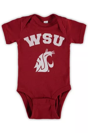 Two Feet Ahead Girls Swimsuits - Newborn and Infant Boys and Girls Washington State Cougars Arch and Logo Bodysuit