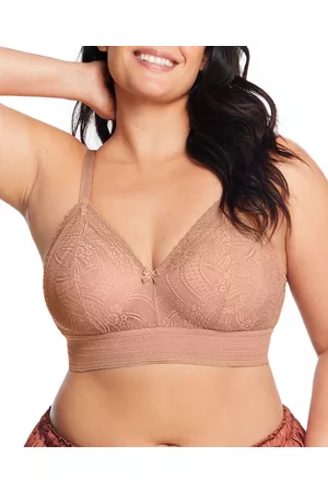 Glamorise Plus Size Full Figure Bramour Gramercy Luxe Lace Wireless Bralette 7012