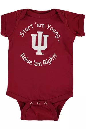 Little King Apparel Girls Swimsuits - Newborn and Infant Boys and Girls Indiana Hoosiers Start 'Em Young Bodysuit