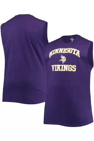 Men's Mitchell & Ness Purple/Black Minnesota Vikings Heritage Colorblock  Tank Top