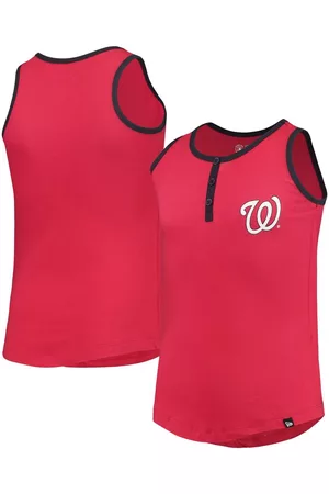 New Era Big Girls Washington Nationals Henley Tank Top