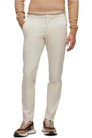 BOSS - Relaxed-fit drawstring trousers in bi-stretch fabric