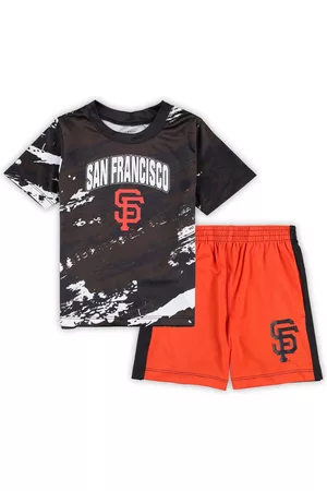 Outerstuff Infant Boys and Girls Brown, Orange San Francisco Giants Stealing Homebase 2.0 T-shirt and Shorts Set - Brown, Orange