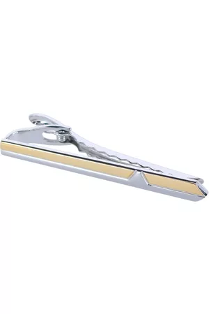 Trafalgar Brushed Rhodium and Shiny Gold Tie Bar