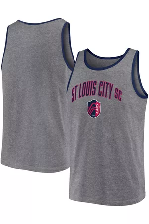 San Diego Padres Fanatics Branded Primary Tank Top - Heather Gray