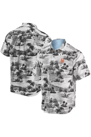 New York Mets Big Logo And Orange Hibiscus Hawaiian Shirt Sport