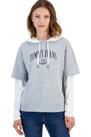 Women's Tommy Hilfiger Navy Dallas Cowboys Becca Dropped Shoulders Pullover Hoodie