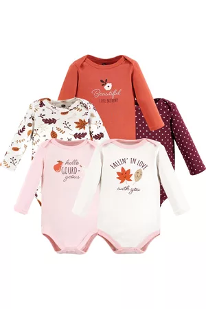 Hudson Baby Girls Hudson Cotton Long-Sleeve Bodysuits, Christmas Gift, 9-12 Months