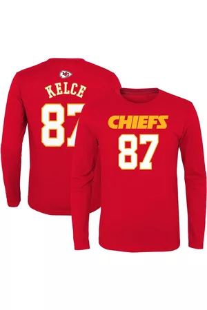 Lids Travis Kelce Kansas City Chiefs Youth Mainliner Player Name & Number  Pullover Hoodie - Red