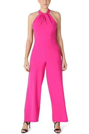 Julia Jordan Twist-Front Halter Jumpsuit