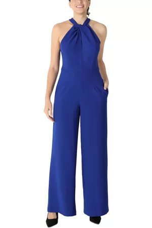 Julia Jordan Twist-Front Halter Jumpsuit