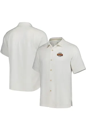 Men's Tommy Bahama White Alabama Crimson Tide Castaway Game Camp Button-Up Shirt Size: Medium
