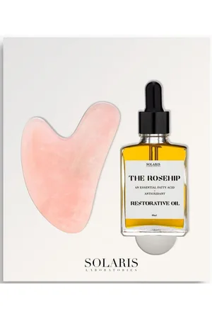 Solaris Laboratories NY Gua Sha and Rosehip Oil Set, 12 oz