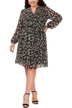 MSK Women's Floral-Print Smocked Fit & Flare Dress - Macy's