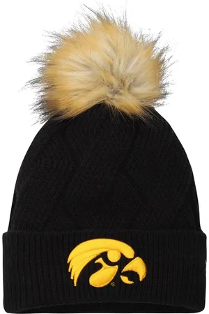 Women's New Era Brown Cleveland Browns Snowy Cuffed Knit Hat with Pom