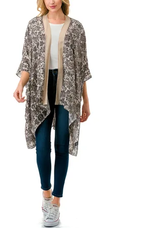 Marcus Adler Floral Kimono Cover Up