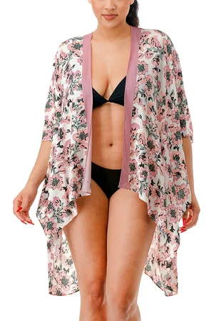 Marcus Adler Floral Kimono Cover Up