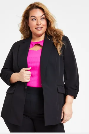 I.N.C. International Concepts Plus Size 3/4-Sleeve Blazer, Created for Macy