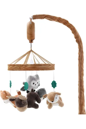 The Peanutshell Whimsical Woodland Baby Musical Crib Mobile, 12 Lullabies