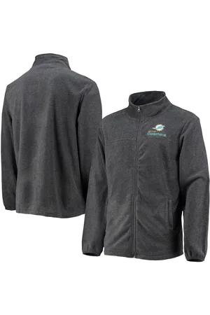 Men's Dunbrooke Black Miami Dolphins Triumph Fleece Full-Zip