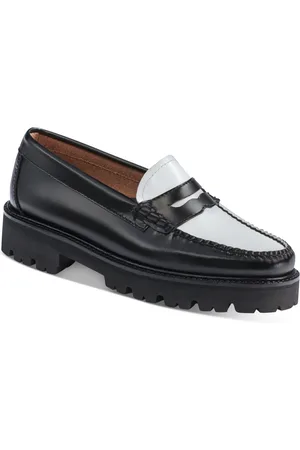 G.H. Bass G.h.bass Womens Whitney Super Lug Weejuns Loafer - Black / white