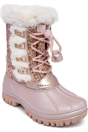 London Fog Little and Big Girls Idina Duck Lace Up Boots