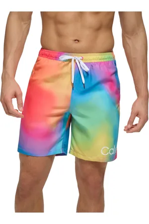 Calvin Klein Mens Logo 5 7 Volley Swim Trunks Created For Macys