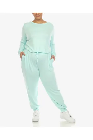 White Mark Plus Size Lounge Set, 2-Piece