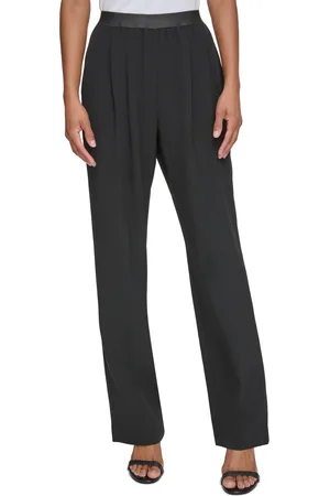 Calvin Klein Women's Wide Leg Velour Pants - Macy's