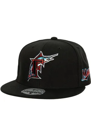 Men's Mitchell & Ness Black/ Florida Marlins Bases Loaded Fitted Hat