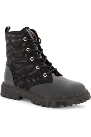 DKNY Little Girls Ava Stone Studded Zipper Closure Moto Boots